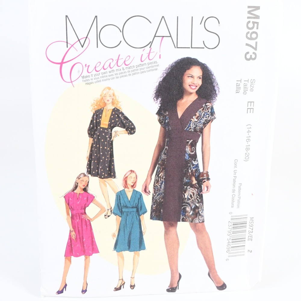 McCalls M5973 Sewing Pattern Women Size EE 14-20 Uncut Factory Folded